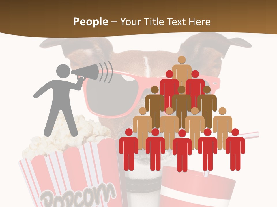 Red White Dog PowerPoint Template