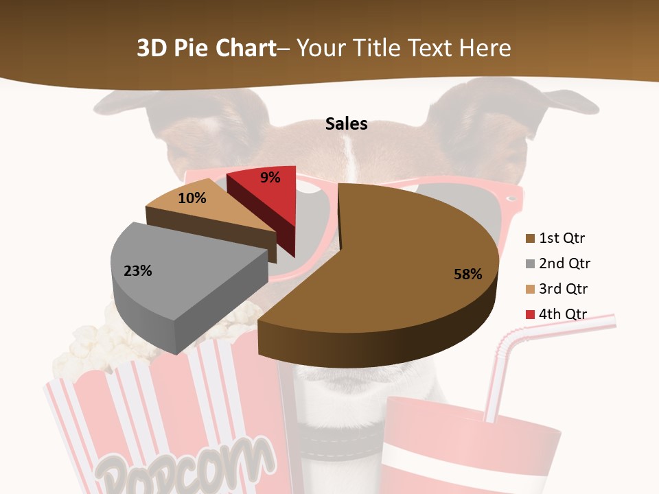 Red White Dog PowerPoint Template