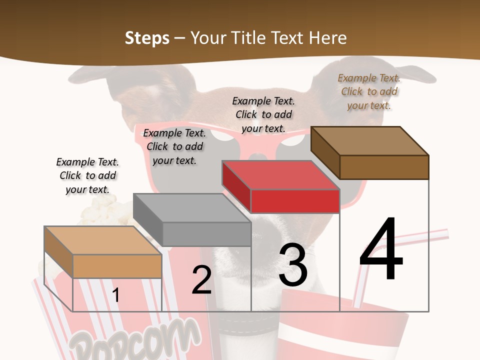 Red White Dog PowerPoint Template