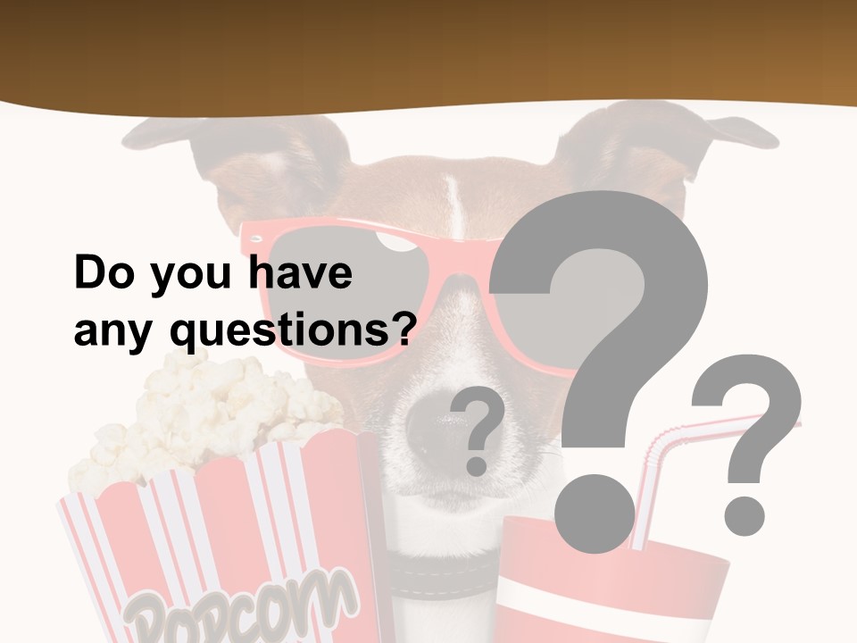 Red White Dog PowerPoint Template