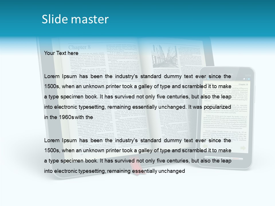 Publishing Reading Online PowerPoint Template