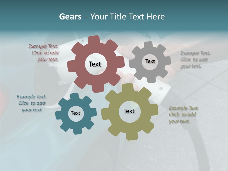 Clean Vehicle Hand PowerPoint Template