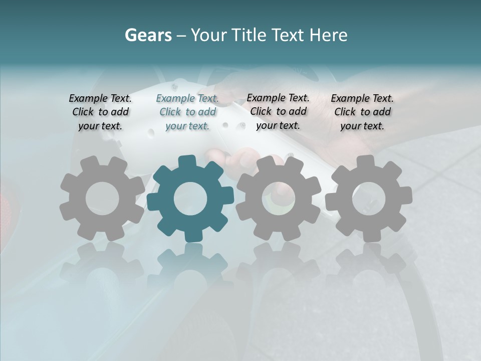 Clean Vehicle Hand PowerPoint Template