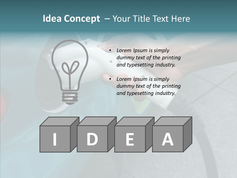 Clean Vehicle Hand PowerPoint Template