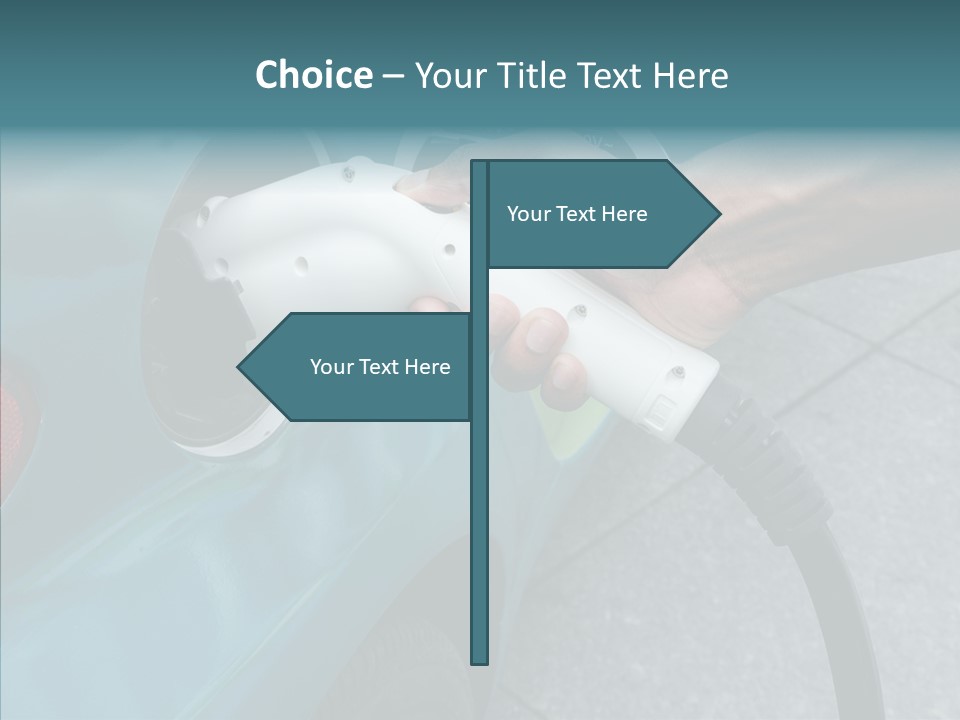 Clean Vehicle Hand PowerPoint Template