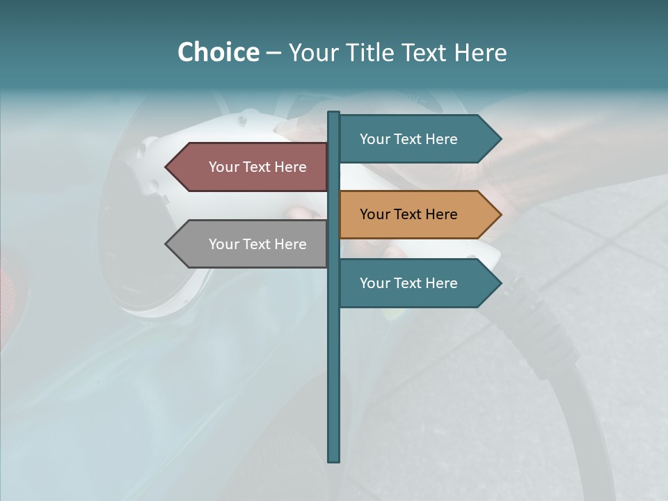 Clean Vehicle Hand PowerPoint Template