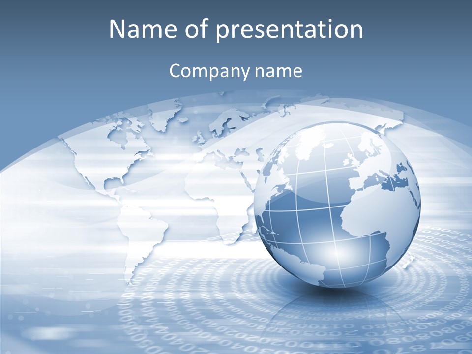 Symbol Global Arrow PowerPoint Template