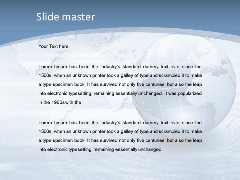 Symbol Global Arrow PowerPoint Template