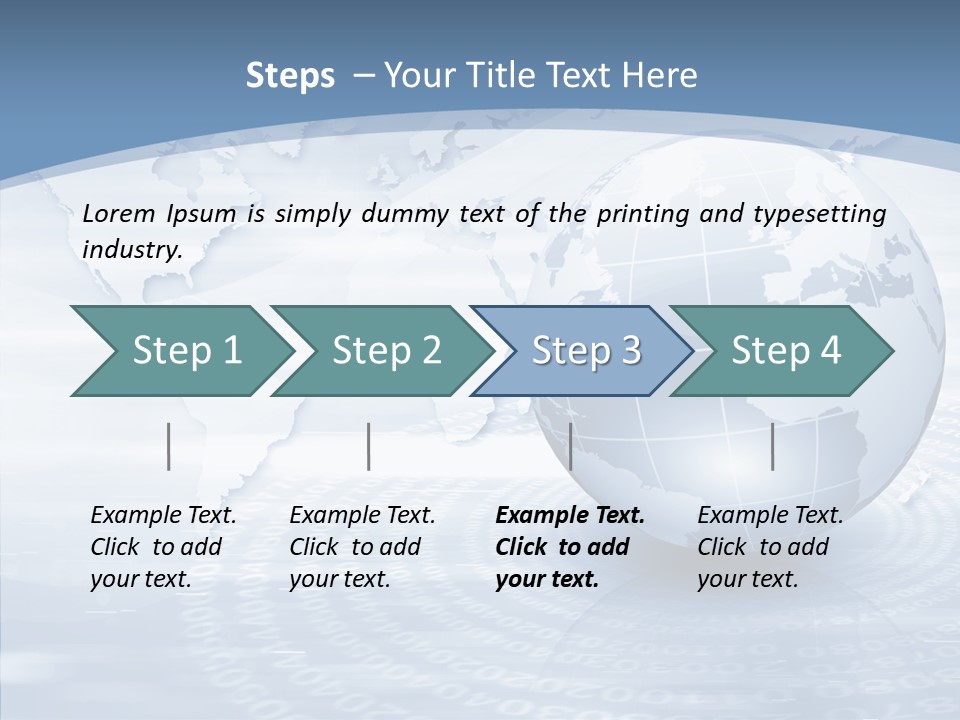 Symbol Global Arrow PowerPoint Template