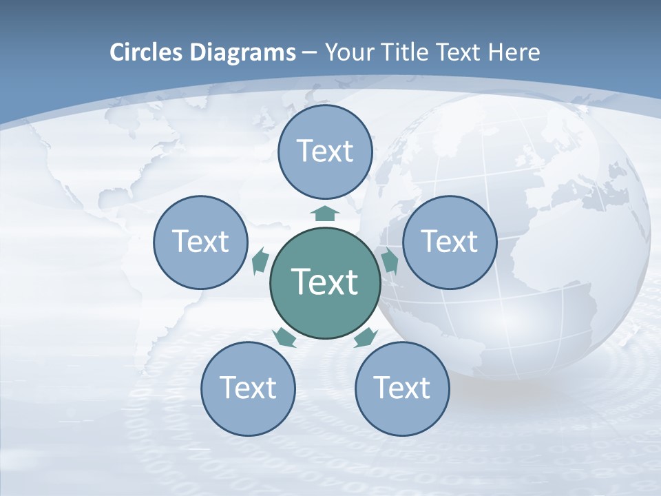 Symbol Global Arrow PowerPoint Template