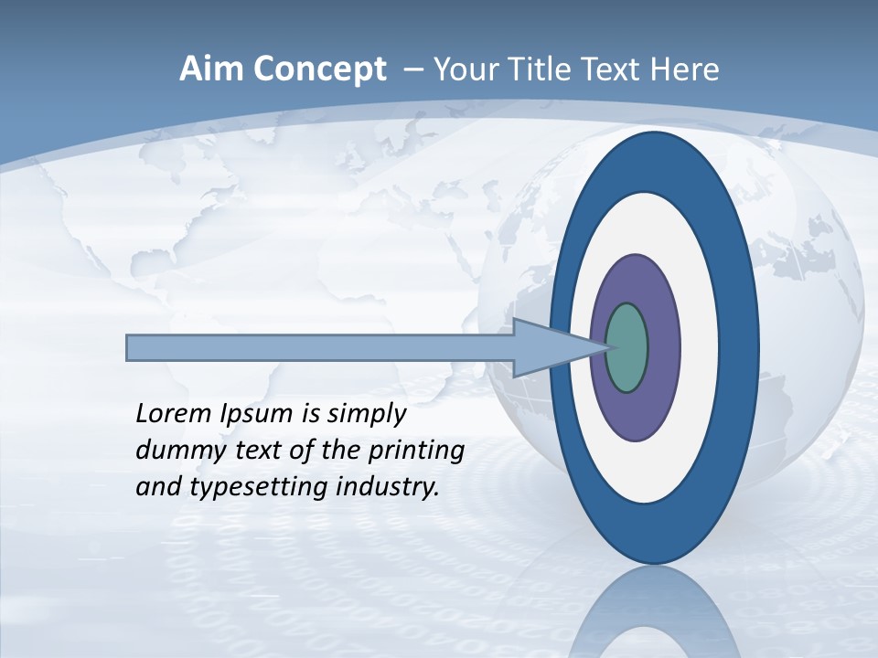 Symbol Global Arrow PowerPoint Template