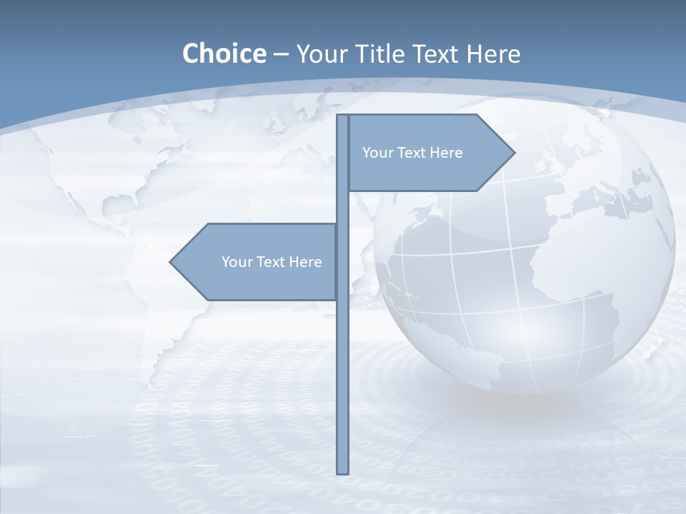 Symbol Global Arrow PowerPoint Template