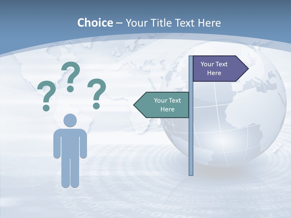 Symbol Global Arrow PowerPoint Template