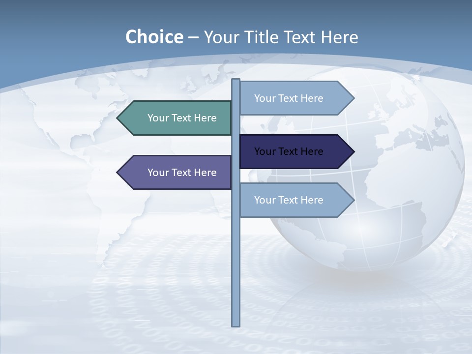 Symbol Global Arrow PowerPoint Template