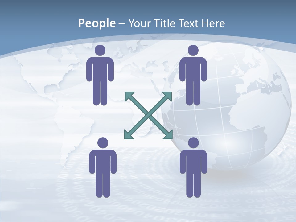 Symbol Global Arrow PowerPoint Template