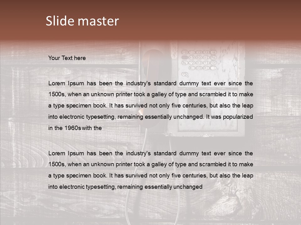 Dirty Receiver Phone PowerPoint Template