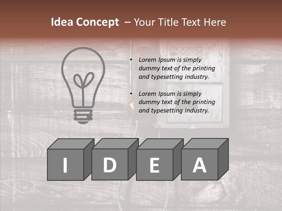 Dirty Receiver Phone PowerPoint Template
