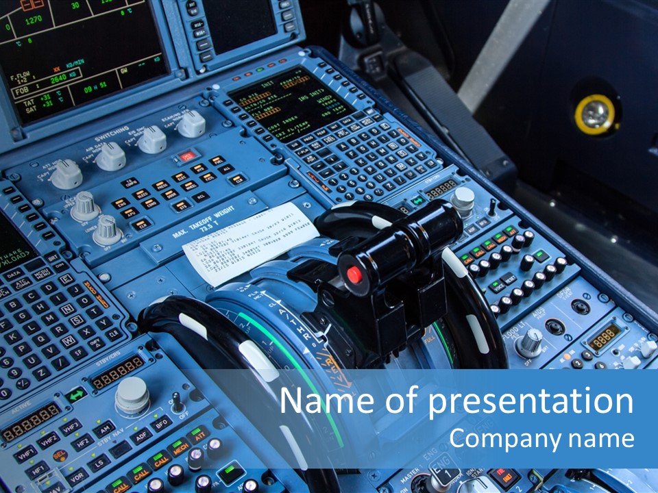 Screen Piloting Jet PowerPoint Template