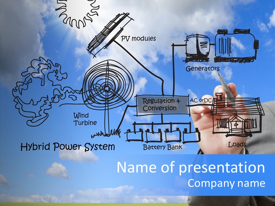 People Business Pencil PowerPoint Template