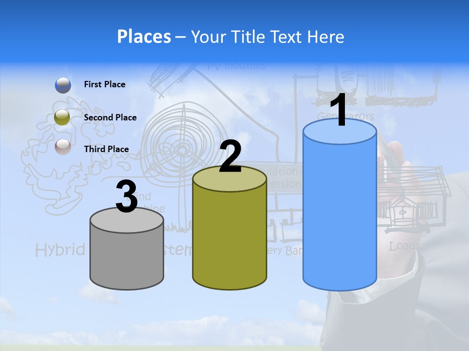 People Business Pencil PowerPoint Template