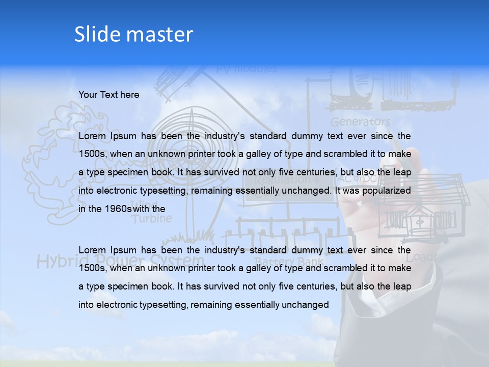 People Business Pencil PowerPoint Template