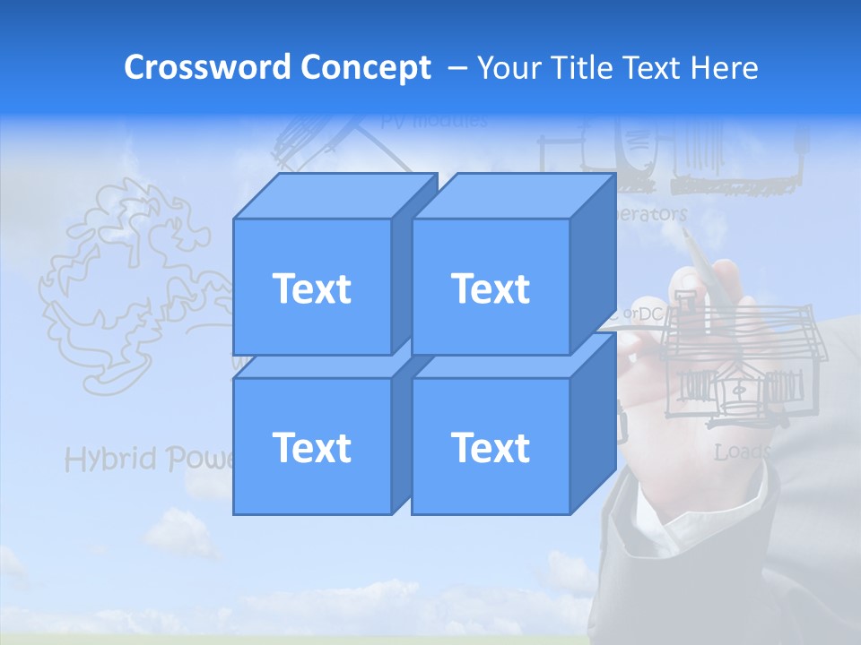 People Business Pencil PowerPoint Template