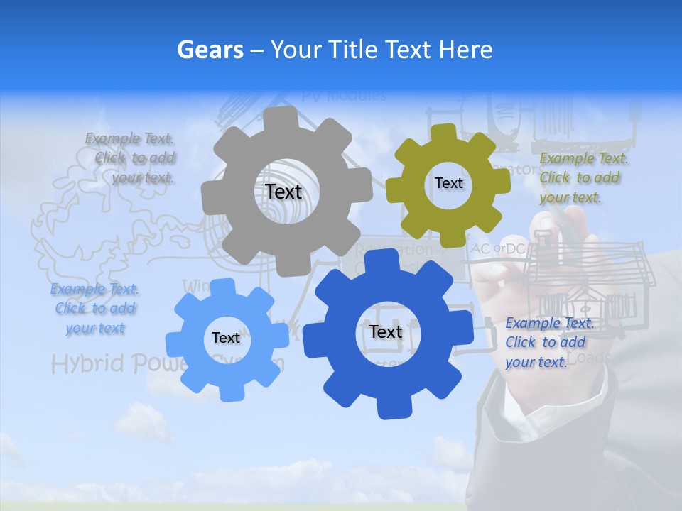 People Business Pencil PowerPoint Template