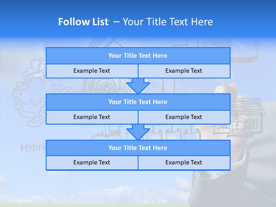 People Business Pencil PowerPoint Template