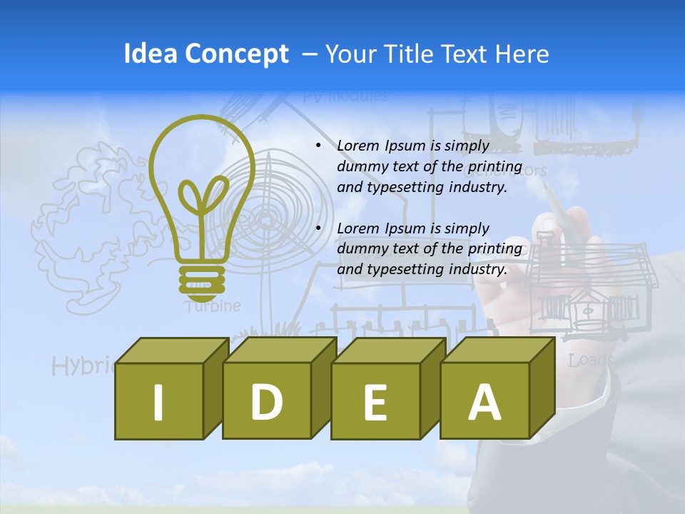 People Business Pencil PowerPoint Template