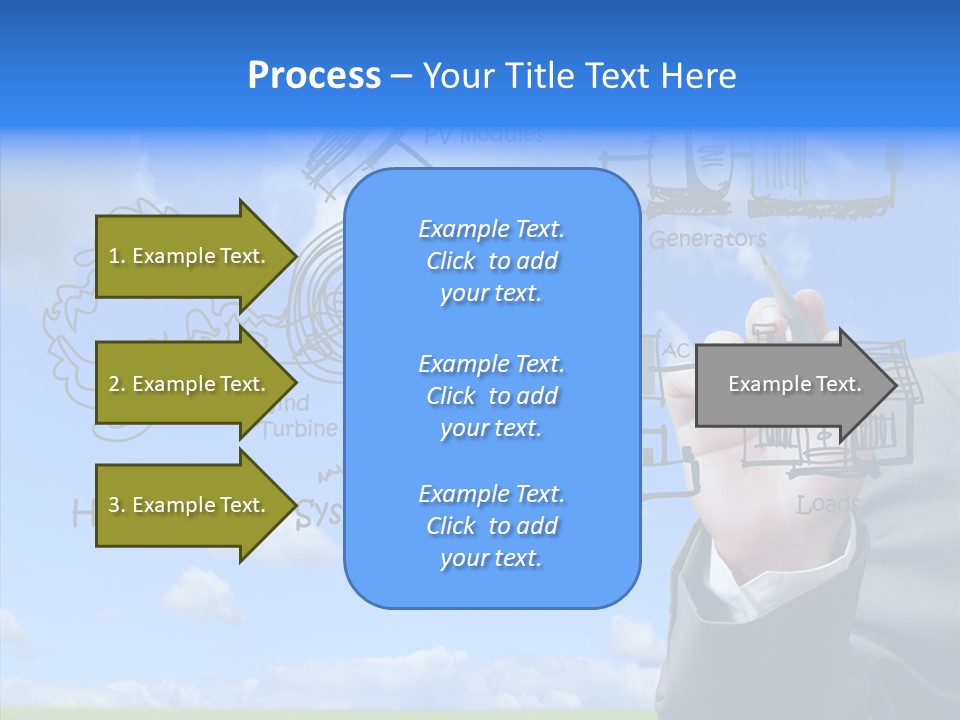 People Business Pencil PowerPoint Template