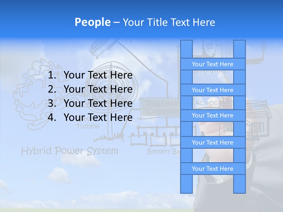 People Business Pencil PowerPoint Template