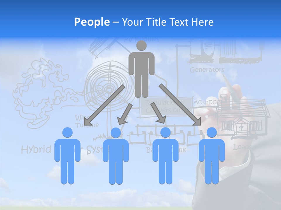 People Business Pencil PowerPoint Template