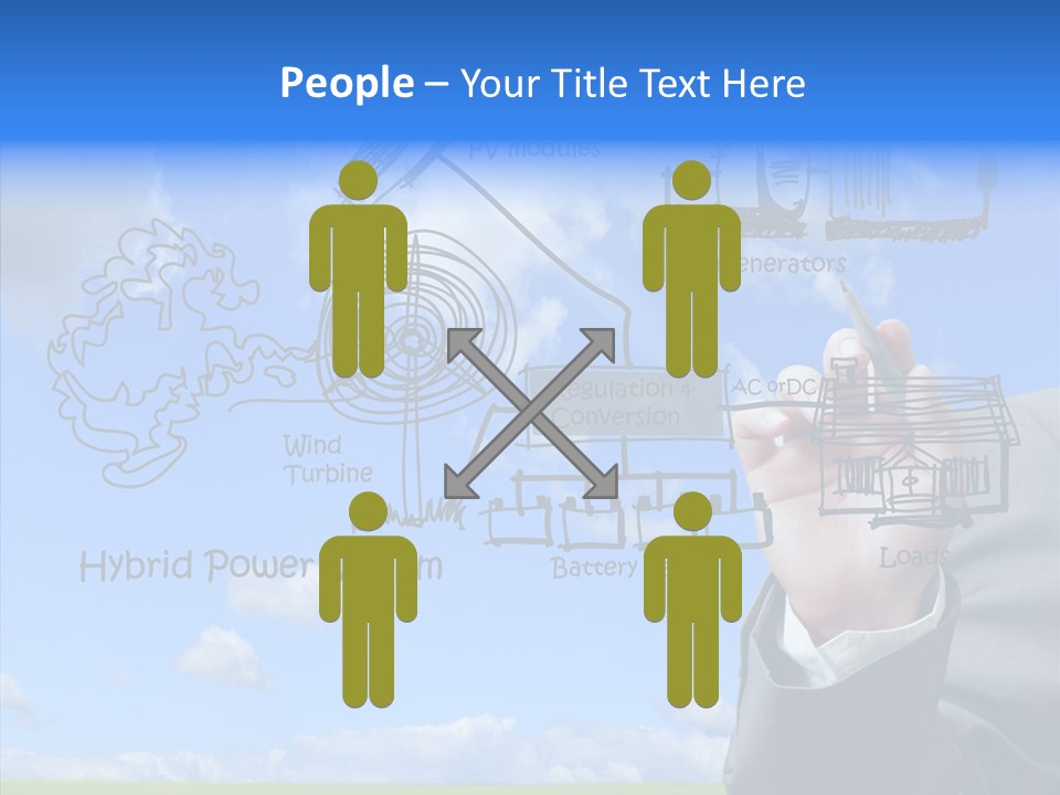 People Business Pencil PowerPoint Template