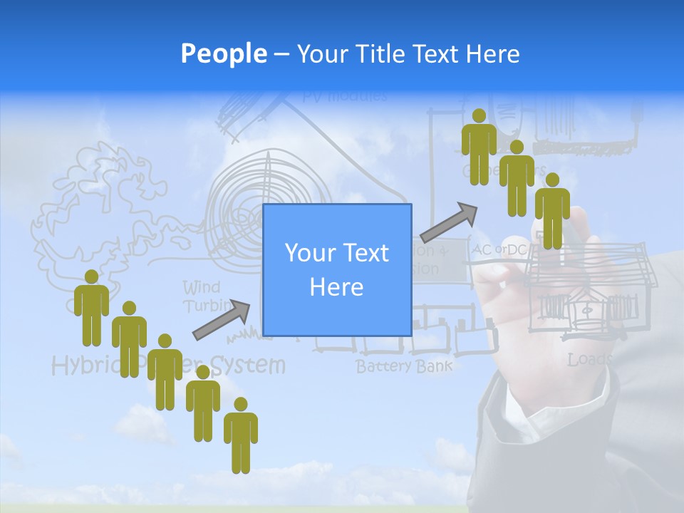 People Business Pencil PowerPoint Template