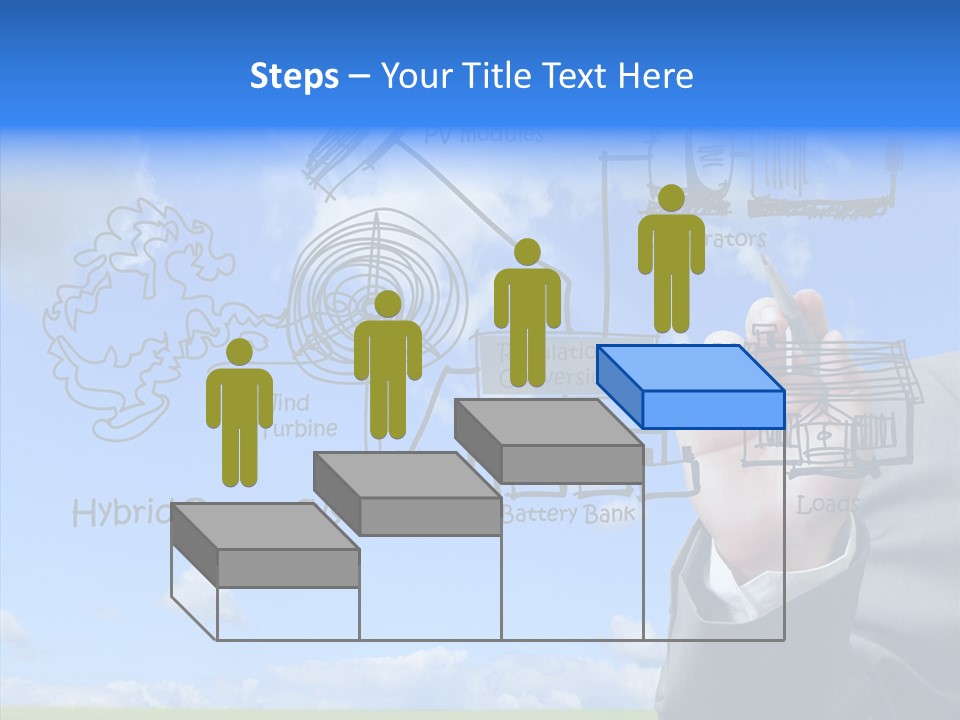 People Business Pencil PowerPoint Template