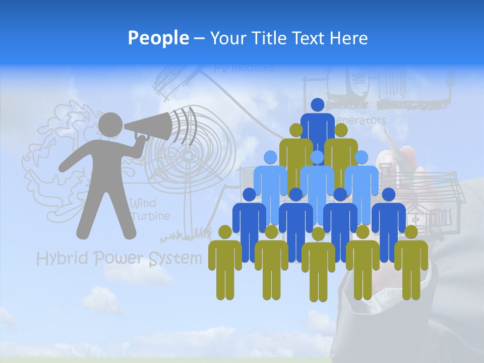 People Business Pencil PowerPoint Template