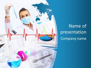 Education Beaker Chemist PowerPoint Template