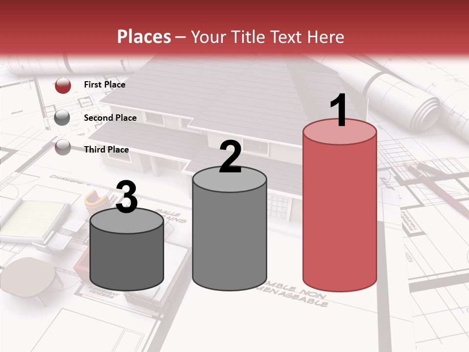 Illustration Mock Up Real Estate PowerPoint Template