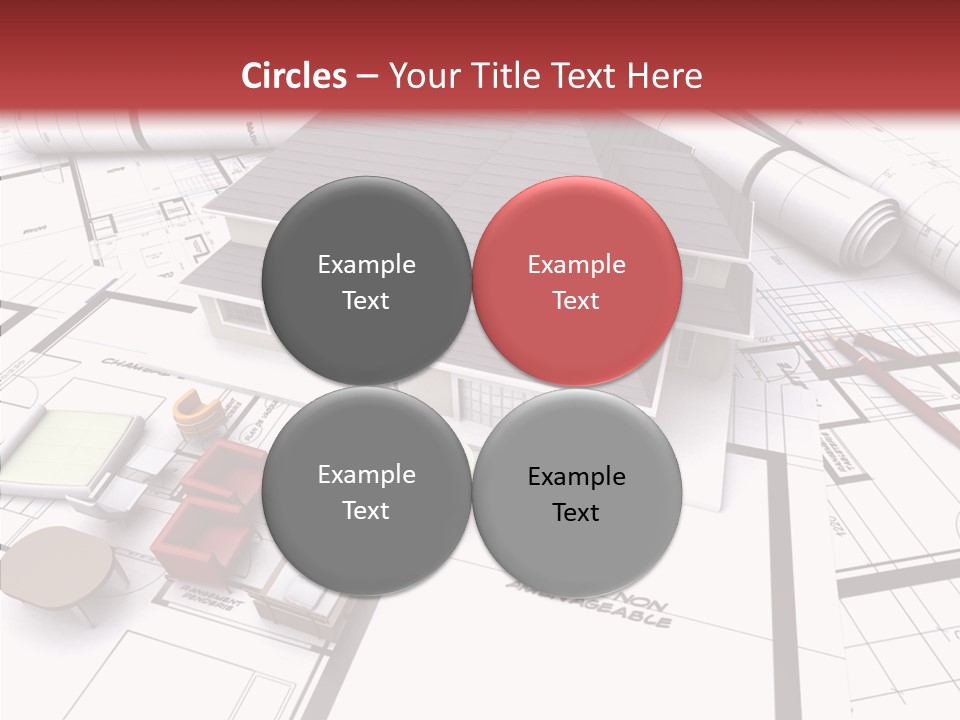 Illustration Mock Up Real Estate PowerPoint Template