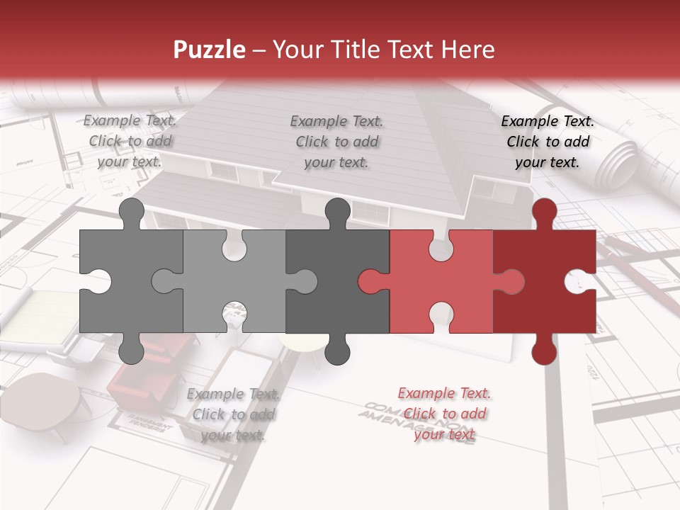 Illustration Mock Up Real Estate PowerPoint Template