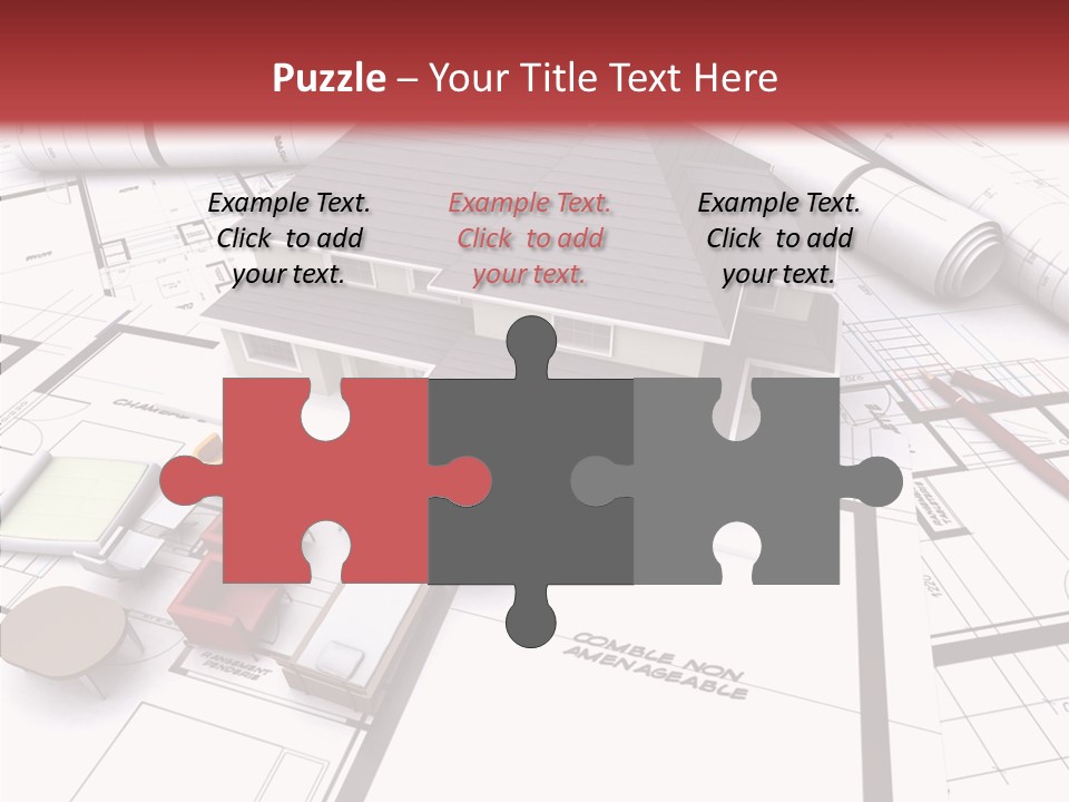 Illustration Mock Up Real Estate PowerPoint Template