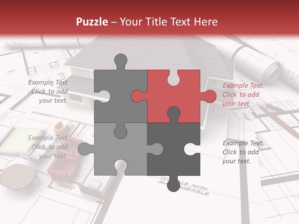 Illustration Mock Up Real Estate PowerPoint Template