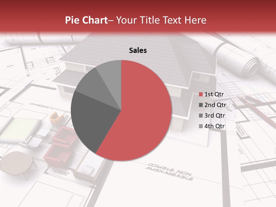 Illustration Mock Up Real Estate PowerPoint Template