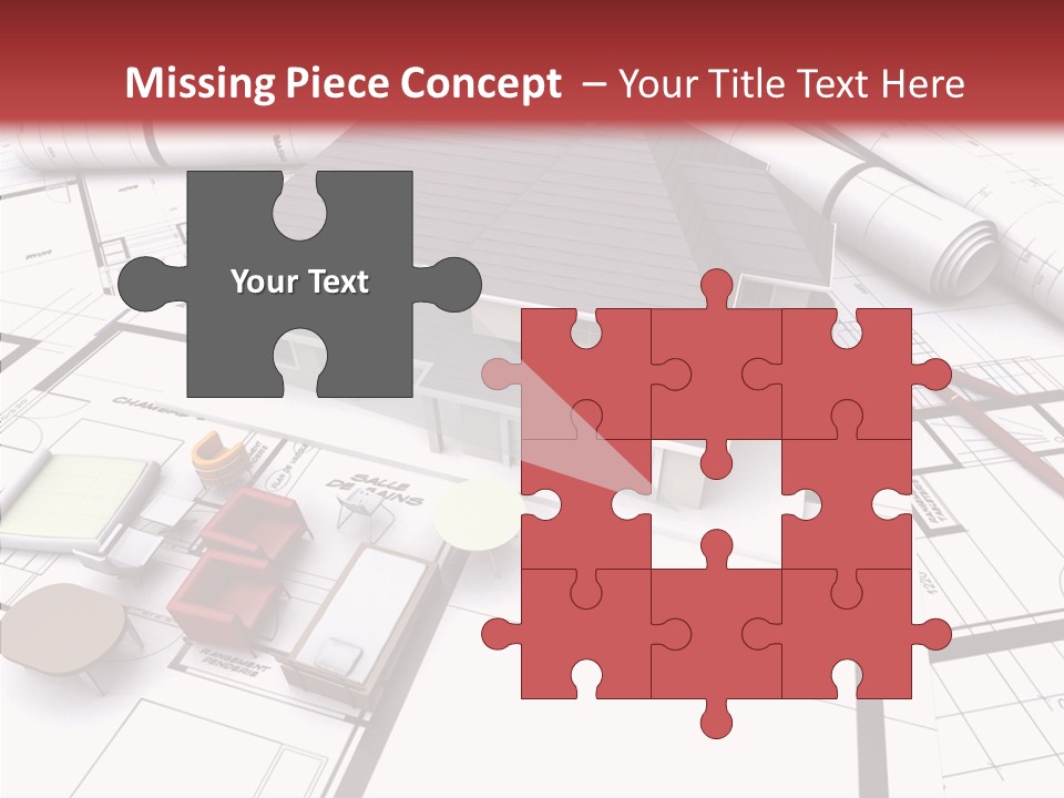 Illustration Mock Up Real Estate PowerPoint Template