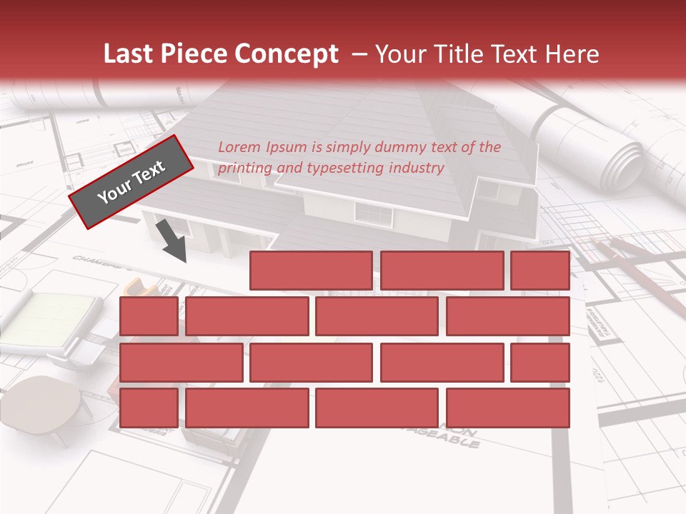Illustration Mock Up Real Estate PowerPoint Template