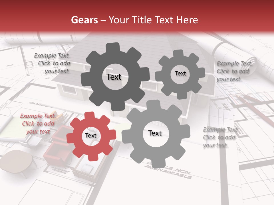 Illustration Mock Up Real Estate PowerPoint Template