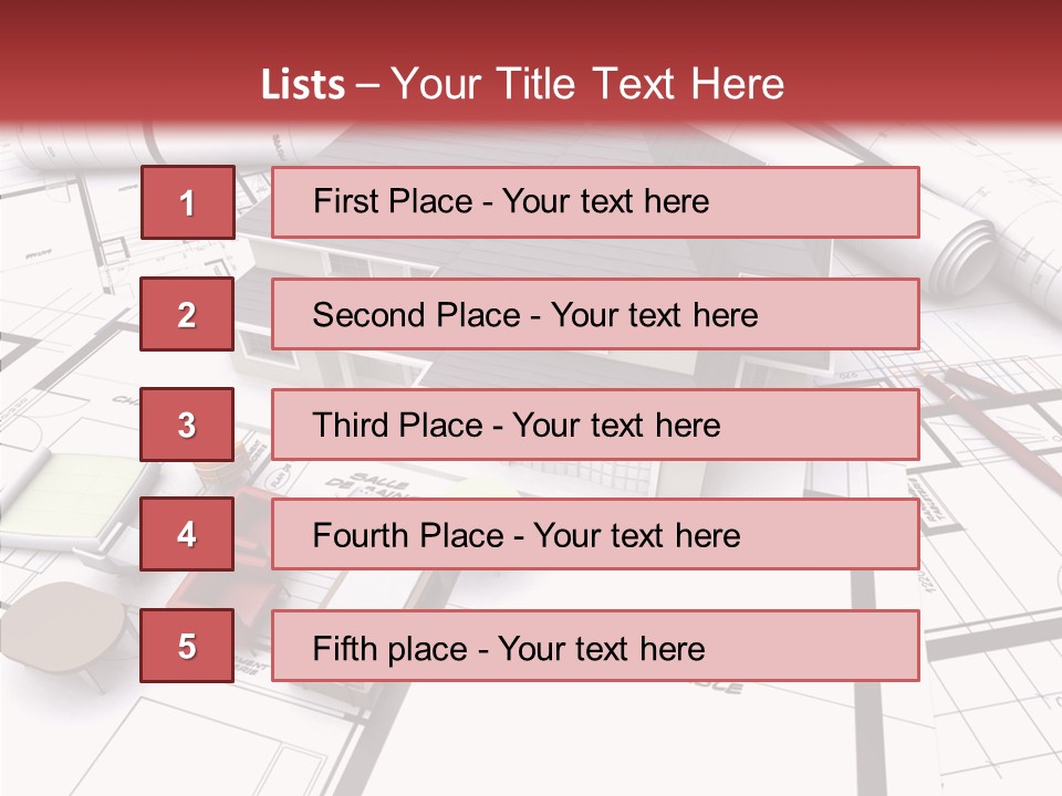 Illustration Mock Up Real Estate PowerPoint Template