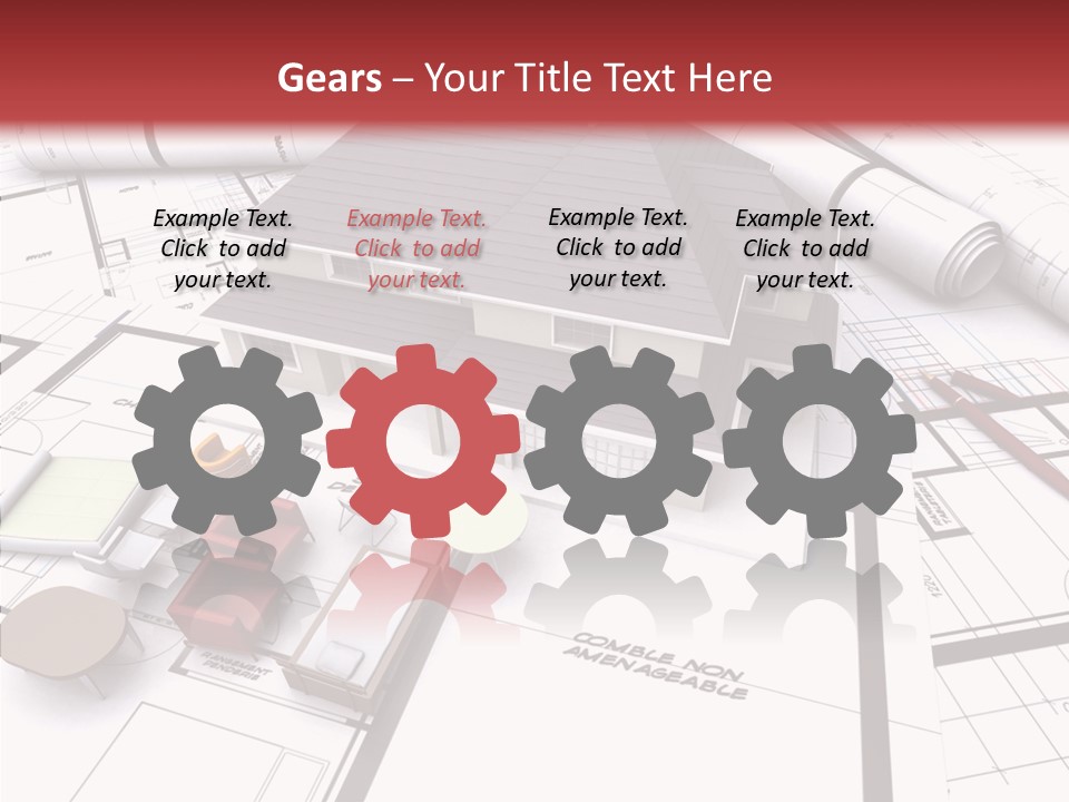 Illustration Mock Up Real Estate PowerPoint Template