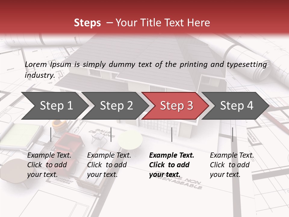 Illustration Mock Up Real Estate PowerPoint Template