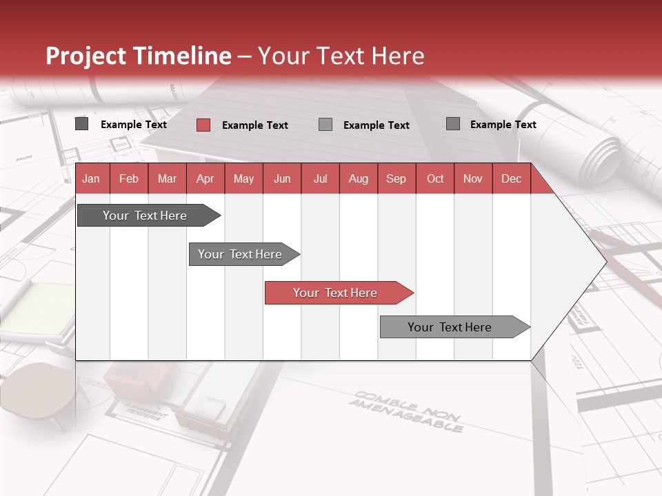 Illustration Mock Up Real Estate PowerPoint Template